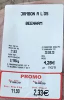 Mängden socker i Jambon a l’os