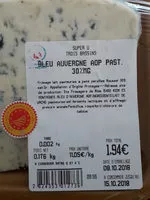 Mängden socker i Bleu d ' Auvergne AOP pasteurisé