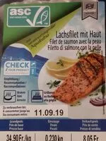 Mängden socker i Filet de saumon avec peau