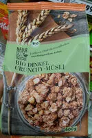 Mängden socker i Bio dinkel crunchy muesli