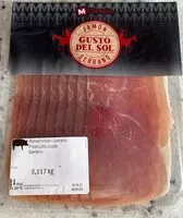 Mängden socker i Prosciutto crudo serano