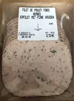 Mängden socker i Filet de poulets fines herbes