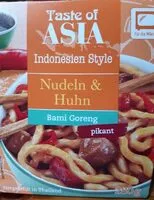 Mängden socker i Indonesien Style Nudeln & Huhn Bami Goreng