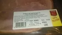 Mängden socker i Jambon cuit sup AC fumé x 4