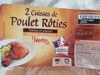 Mängden socker i 2 cuisses de poulet rôties