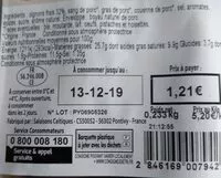 Mängden socker i Boudin noir aux oignons x2