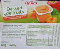 Mängden socker i Dessert de fruits pomme abricot