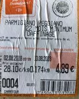 Mängden socker i Parmigiano reggiano