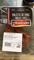 Mängden socker i Palette de porc sans os, fumée