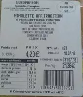 Mängden socker i Mimolette