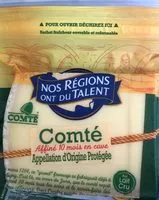 Mängden socker i Comté - affiné 10 mois en cave