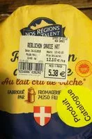 Mängden socker i Reblochon de Savoie au lait cru