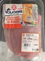 Mängden socker i Escalopes extra fines de dinde
