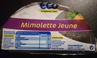 Mängden socker i Mimolette Jaune au lait pasteurisé