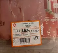 Mängden socker i Escalopes de dinde