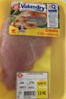 Mängden socker i Escalope de dinde