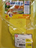 Mängden socker i Volandry escalope de dinde