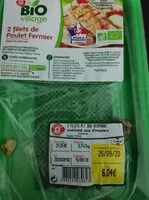 Mängden socker i 2 filets de Poulet fermier