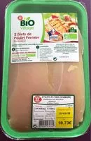 Mängden socker i 2 FILETS DE POULET FERMIER