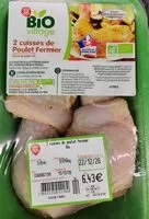 Mängden socker i 2 cuisses de poulet fermier élevé en plein air