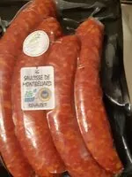 Mängden socker i Saucisse de montbeliard igp