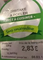 Mängden socker i Shitake