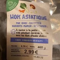 Mängden socker i Wok asiatique