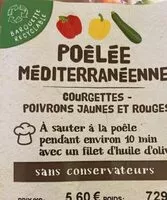Mängden socker i Poêlée Méditerranée