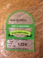 Mängden socker i Noix de coco