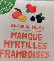 Mängden socker i Salade de fruits Mangue Myrtilles Framboises