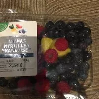 Mängden socker i Salade de fruits  ananas myrtilles framboises