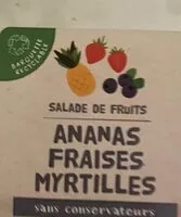 Mängden socker i Ananas Fraises Myrtilles