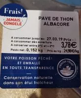 Mängden socker i Pavé de thon albacore