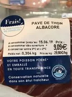 Mängden socker i Pavé de thon albacore