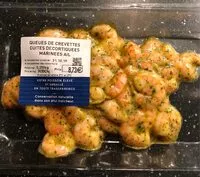 Mängden socker i Queues de crevettes cuites decortiquées marinées ail