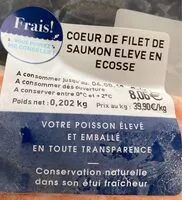 Mängden socker i Coeur de filet de saumon eleve en Ecosse