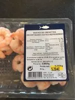 Mängden socker i Queues de crevettes decortiquees cuitee refrigerees