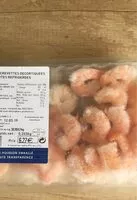 Mängden socker i Queues de crevettes decortiquees cuites refrigerees