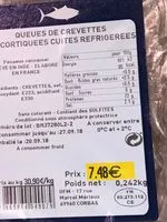 Mängden socker i Queues de crevettes