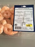 Mängden socker i Queues de crevettes decortiquées refrigérées