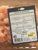Mängden socker i Queues de crevettes decortiquees cuites refrigerees