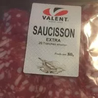 Mängden socker i Saucisson sec VPF de montagne