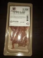 Mängden socker i Chiffonade de jambon sec