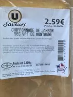 Mängden socker i Chiffonade de jambon sec VPF de montagne