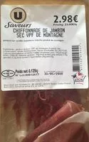 Mängden socker i Chiffonnade de jambon sec vpf de montagne