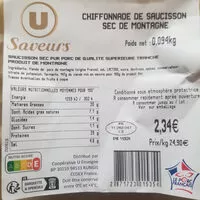 Mängden socker i Chiffonnade de saucisson