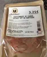 Mängden socker i Chiffonade de viande séchée VPF de montagne