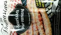 Mängden socker i Saucisses pur canard