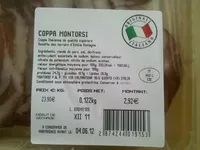 Mängden socker i Coppa Montorsi