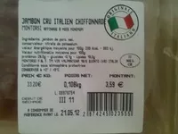 Mängden socker i Jambon cru italien chiffonade